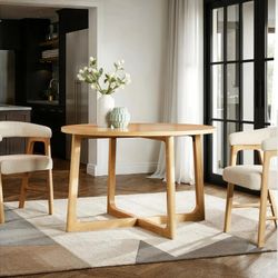 Walker Edison Solid Wood Dining Table 