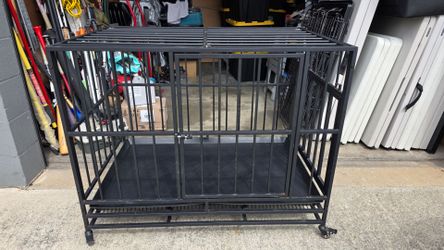 Large dog kennel crate cage 3 doors