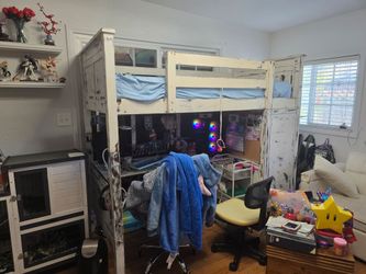 Twin loft bed with dresser