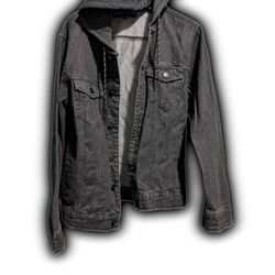 Teen Boys Black Denim Jacket 
