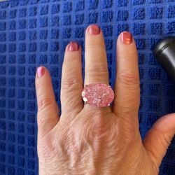 Crackled Red Quartz Silver Ring 💍 