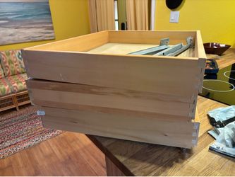 Birch Wood pull-out soft close kitchen cabinet shelves 24 3/4” W x 21” D 3 available