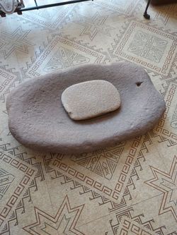 Native American Grindstone (Metate and Mano)
