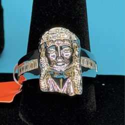 # 41- Men's Jesus Moissanite Ring - Special Offer