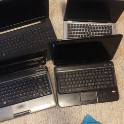Laptop , × 4 Lot All Power On And Boot