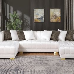 S8155 Dasha (White) Sectional 😍 Financing Available💰