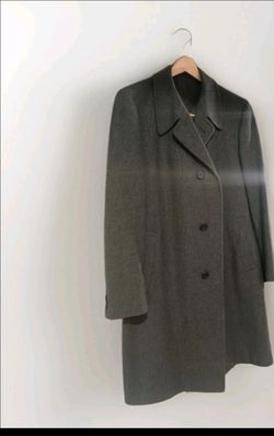 🥇Vintage Chester Barrie Mens Grey Overcoat Wool Jacket In Excellent Condition!