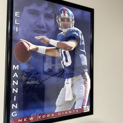 Eli Manning autographed Poster 