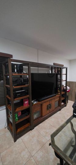 Tv wall unit media center