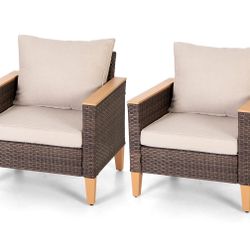 Oversized 2 Outdoor Chairs New Fully Assembled 