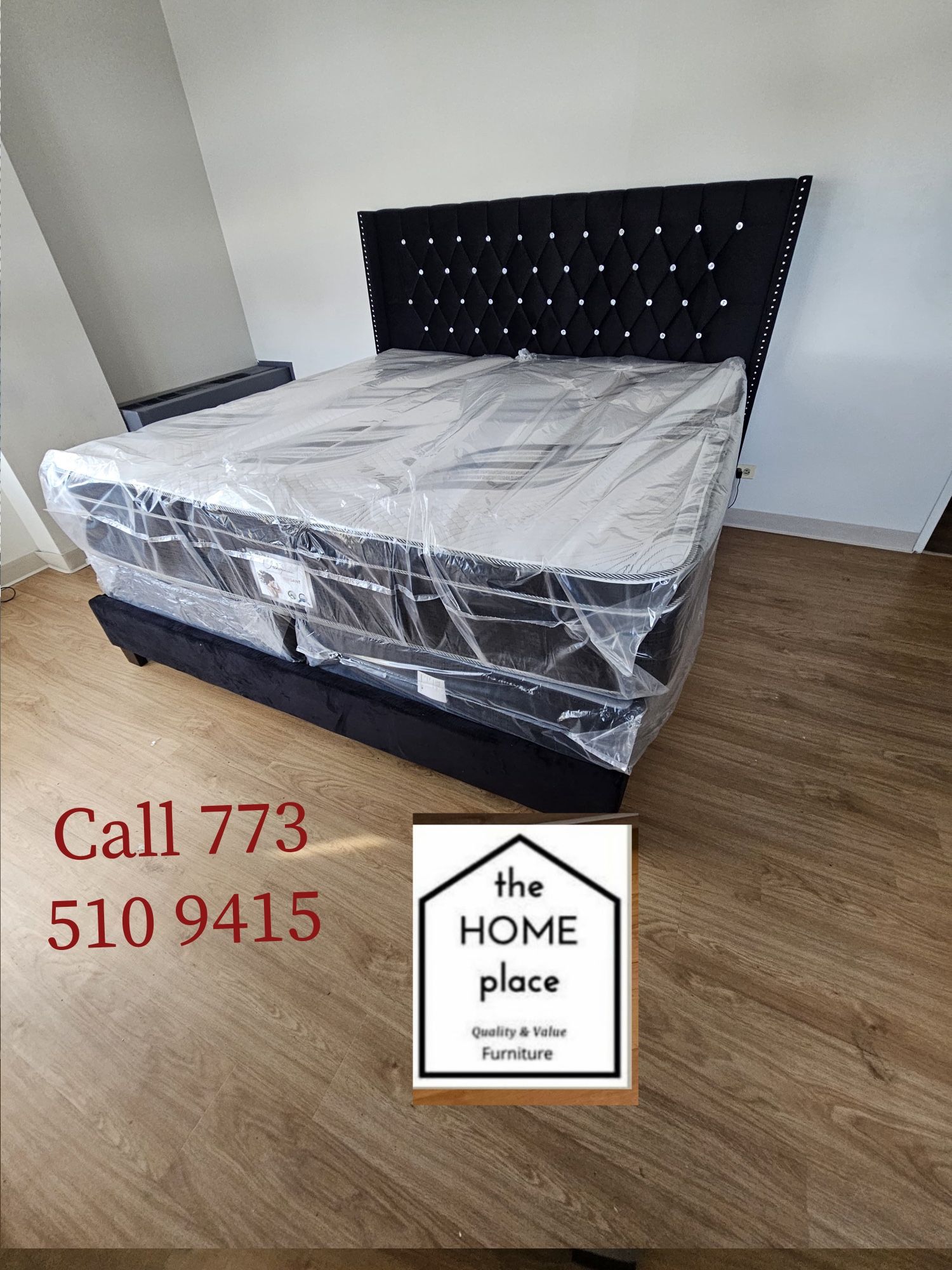 Brand New Queen Bed Frame With Mattress & Box Spring Today