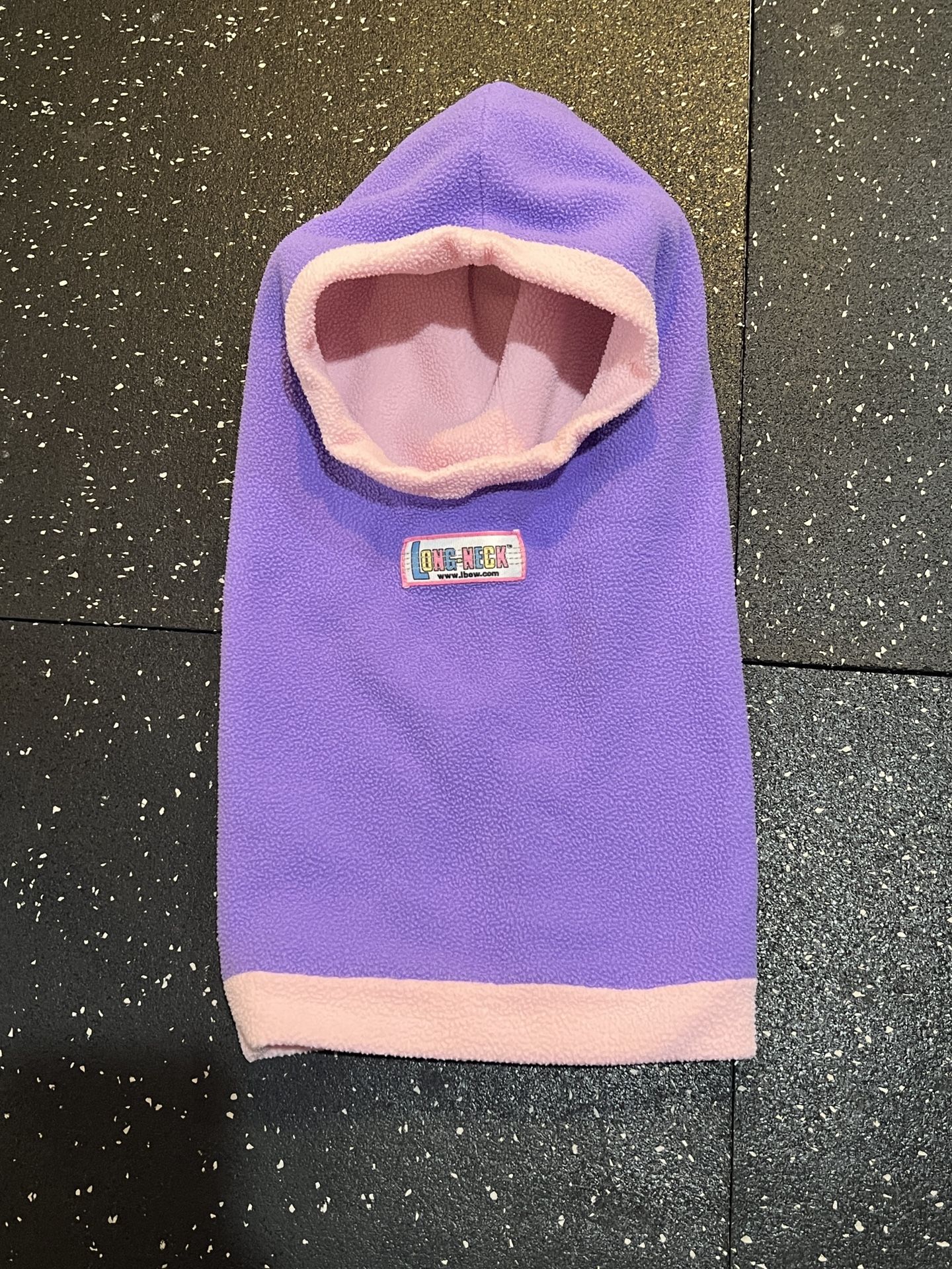 Fleece Hood Balaclava small purple & pink Long Neck Hoodie Hood