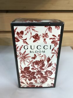 100 % authentic GUCCI BLOOM PERFUME FOR WOMEN 3.4OZ (100ML). ORIGINAL BRAND NEW IN THE BOX