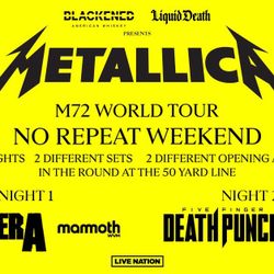 2x Metallica Tickets - Friday Night