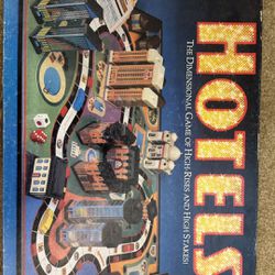 Hotels Milton Bradley Board Game 1987