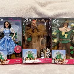 Vintage Wizard of Oz Complete Set of 5 - 1999 Barbie Ken Doll Collection New!!!