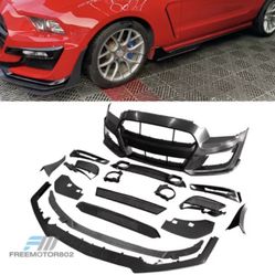 Fits 13-14 Ford Mustang Base & GT Front Bumper Cover Conversion GT500 Style PP