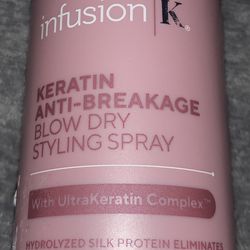Infusion Keratin Anti-Breakage Blow Dry Styling Spray 8 fI. oz New