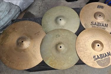 Cymbals, sabian 14 inch and other various