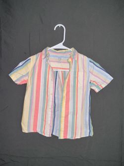 Stripped button up