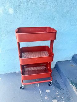 IKEA metal cart , red brown