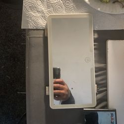 Ultra Thin LED Car Makeup HD Mirror Sunshade Makeup Hanging Mirror USB Charger