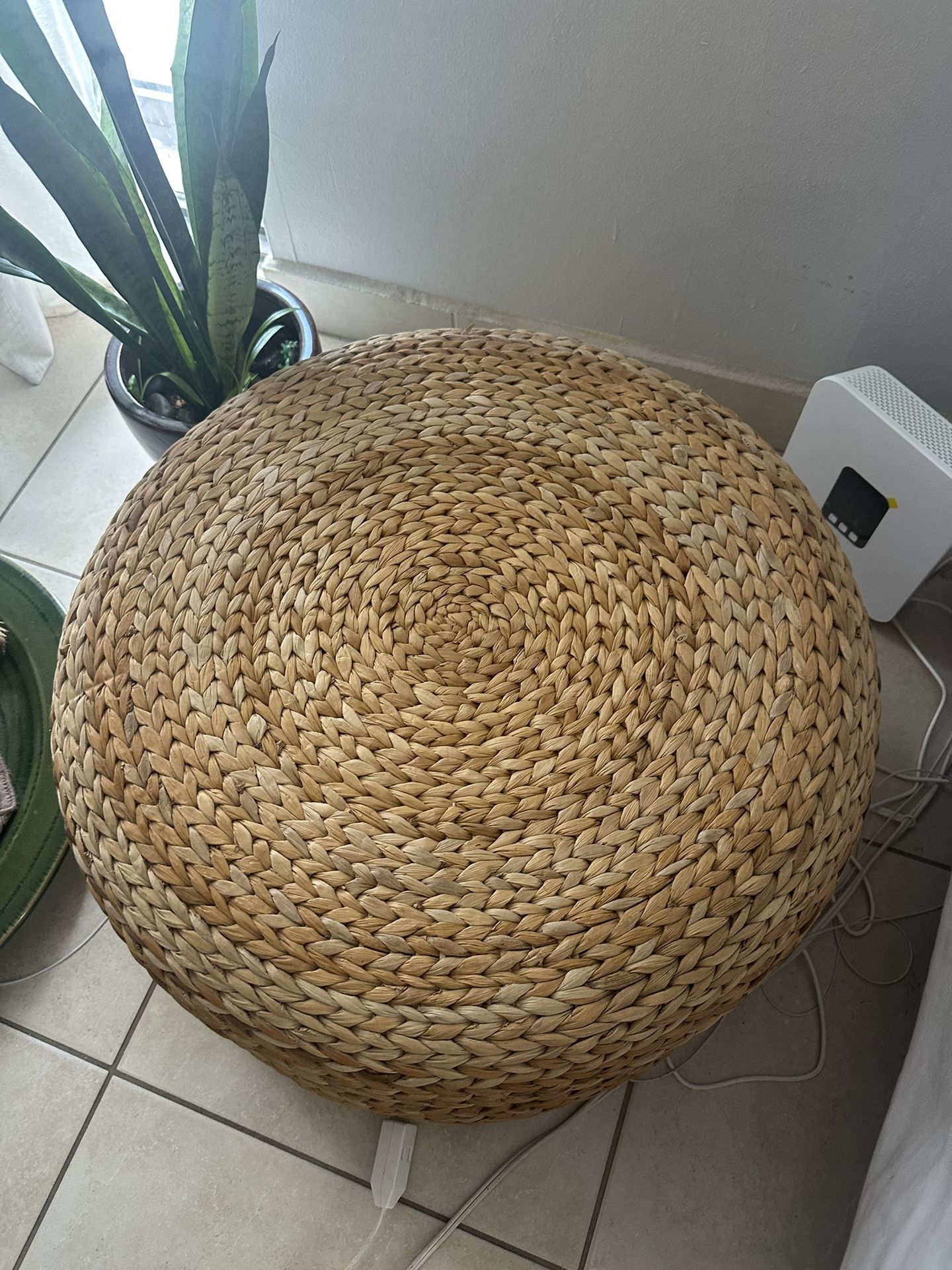 2 IKEA Alseda woven floor stool/cushion