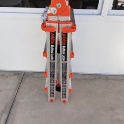 Lanbitou Multitask 14 Ft Aluminum Fold Up Ladder - Brand New Never Used - Still Has Legs Zipped Tied To Ladder From Shipping 