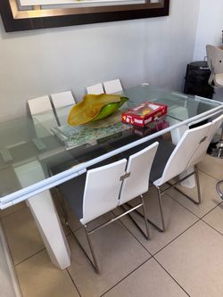Dining room table with chairs