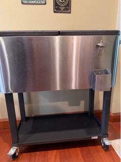 Rolling Stainless Steel Cooler