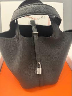 Hermes picotin 18 black silver hardware