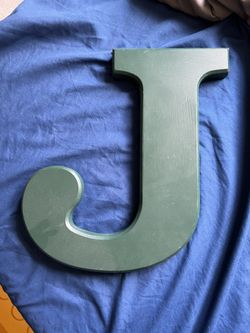 Wooden Letter J Decor 