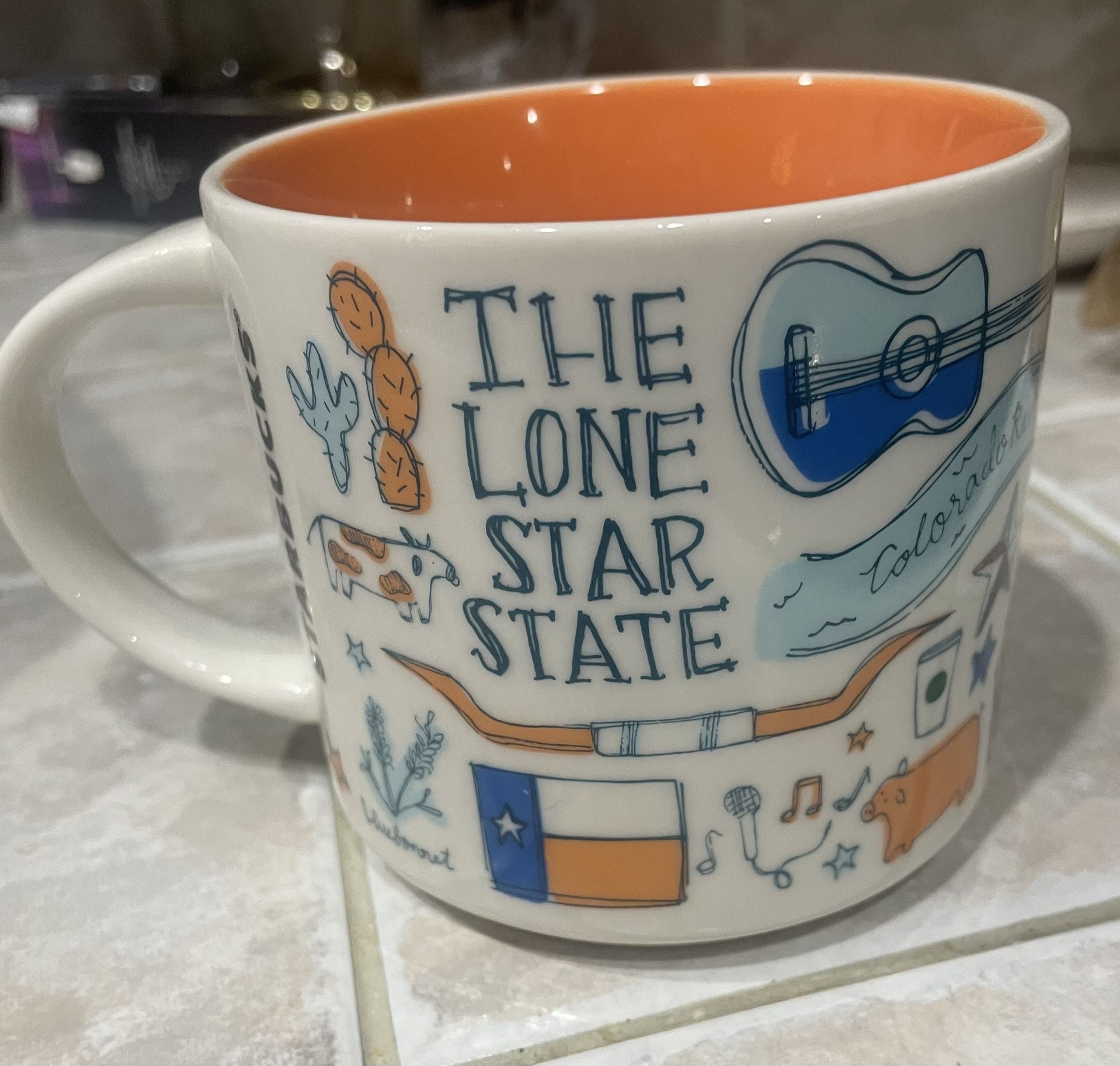 Starbucks State of Texas Coffee Mug Been There Series Across The Globe Collectio
