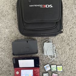 Nintendo 3DS, 5 Games, Charger, Case, Stand