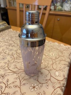 Glass and Chrome Cocktail Shaker