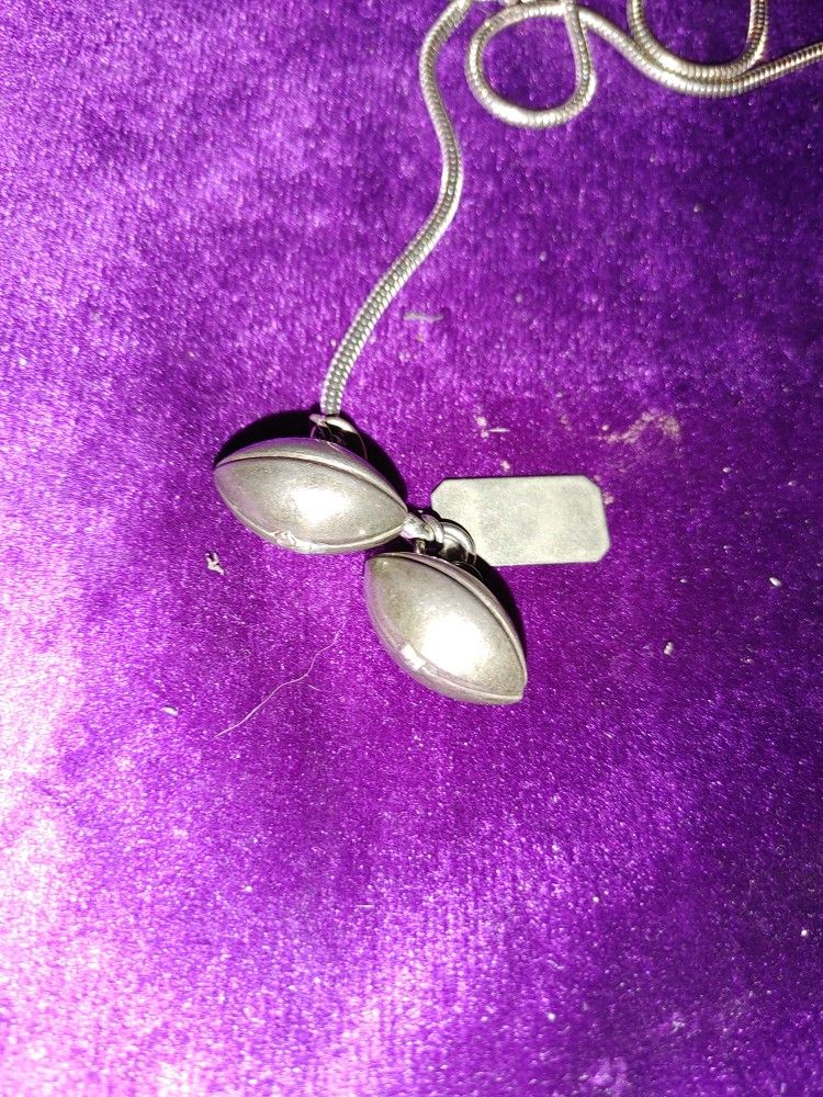 Vintage.Sterling silver Football charms