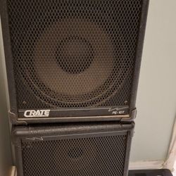 Crate PE-10T speakers.