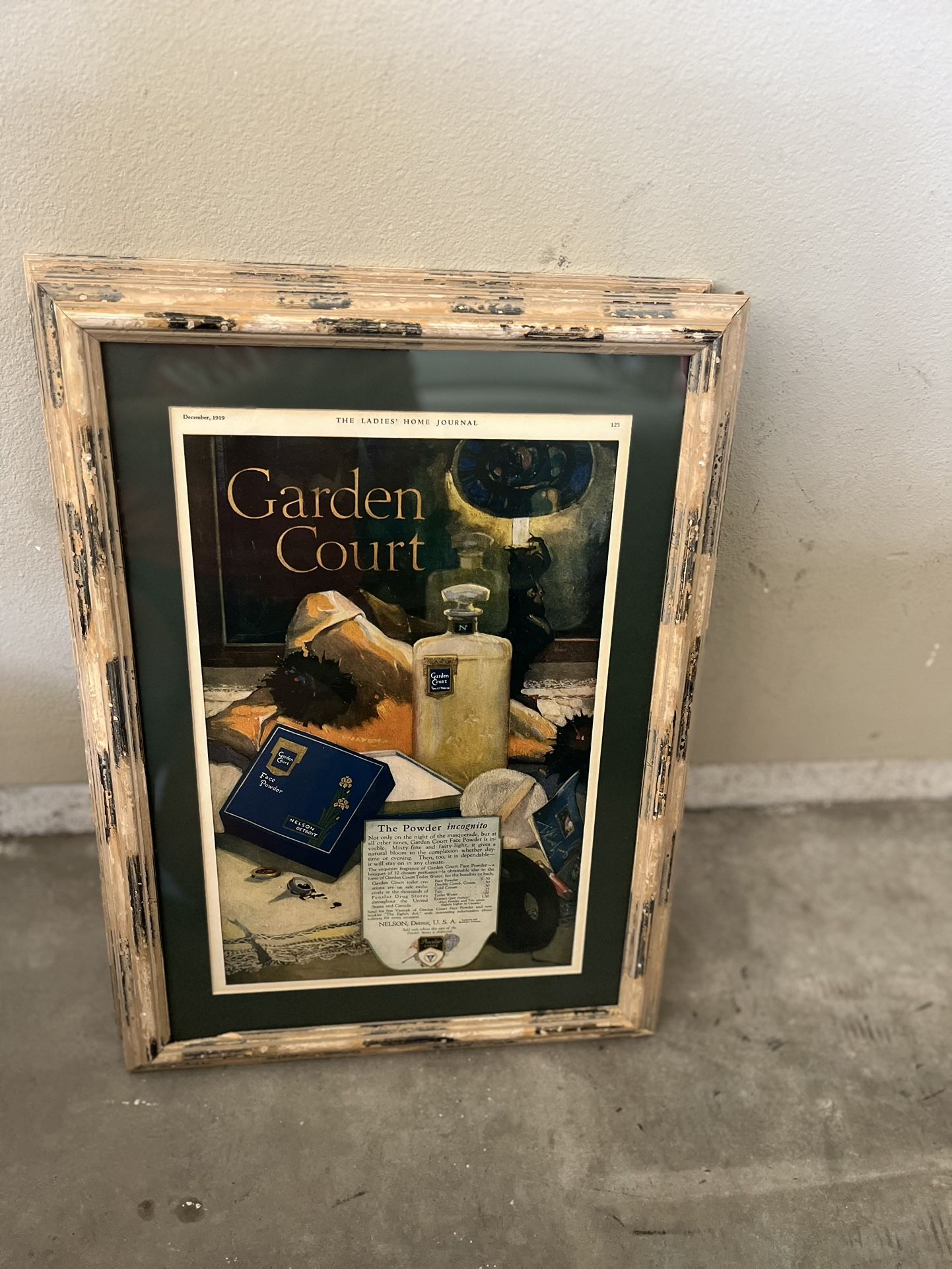 Framed Vintage 1919 Magazine Ad