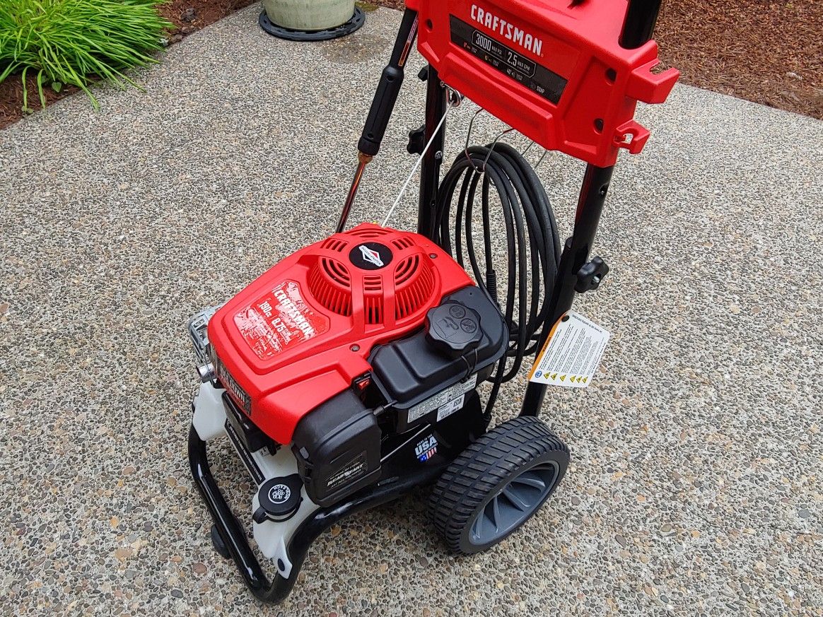 2020 Craftsman 3000 psi gas pressure washer idle down feature for Sale