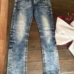 Rock Rival Jeans 30x 30 Fit Like 32 