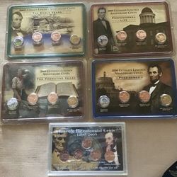 2009 Lincoln Anniversary,  Bicentennial Cents, and Bison Nickel Commemorative Coin Sets