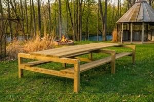 🪵 Custom Handcrafted 12-Foot Modern Picnic Table 🪵