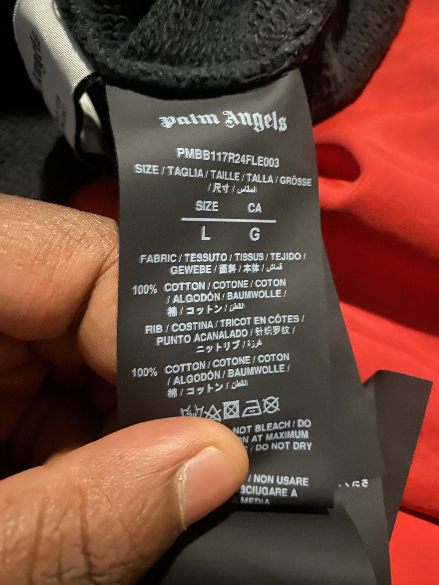 Palm Angels Black Burning Monogram Hoodie