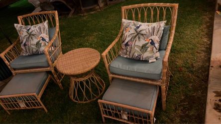 5 piece rattan set
