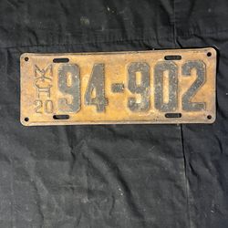 Antique license plate