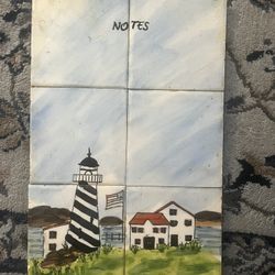 Lighthouse Tile Art to stick Notes