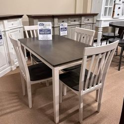 5 Pcs Dining Table Set Brody 