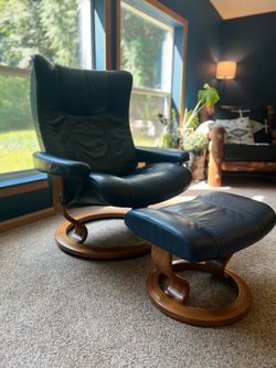 Ekornes Stressless Recliner and Ottoman