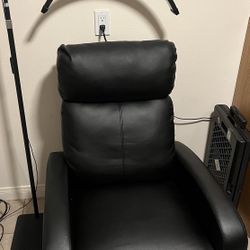 Recliner Sofa And Lamp 