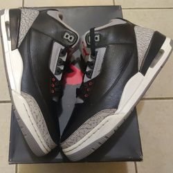 Jordan 3 Black Cement Size 10